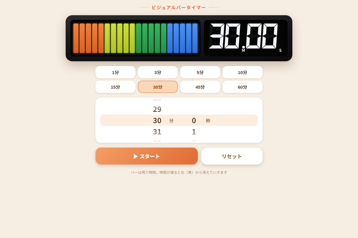 ビジュアルバータイマー